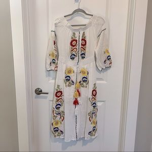 White embroidered dress